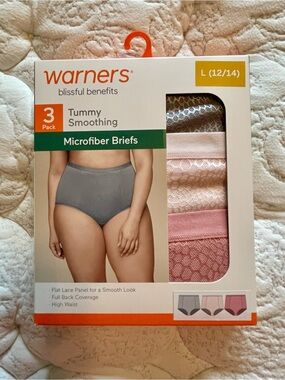 Warner's Blissful Benefits  Microfiber Tummy Smoothing Briefs - 3 Pack